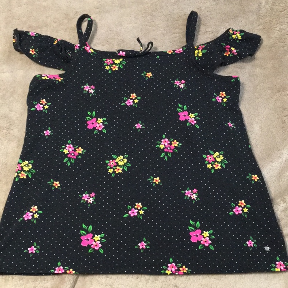 Off the shoulder flower top